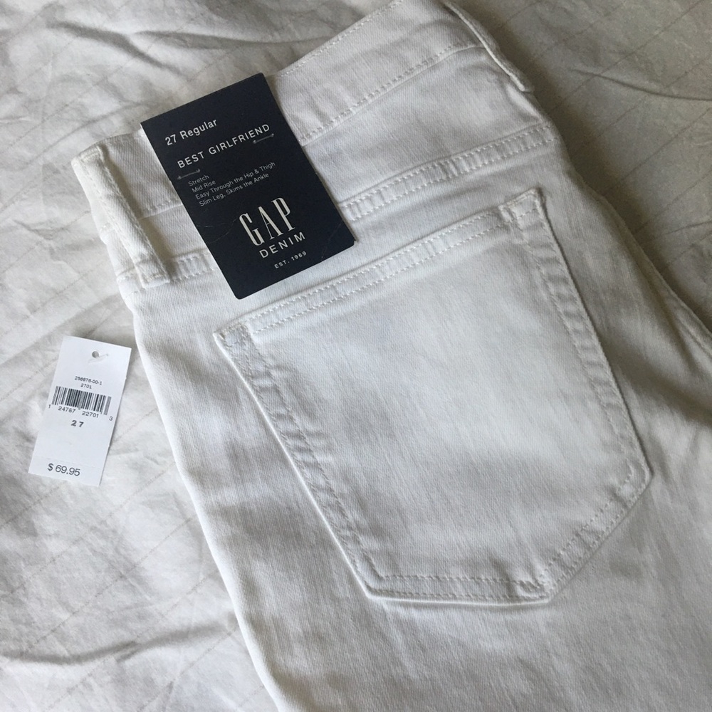 White denim jeans